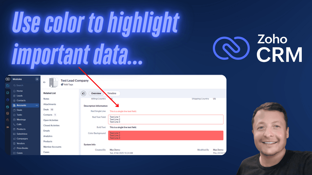 How to Use Zoho CRM Client Scripts to Highlight Important Field Data